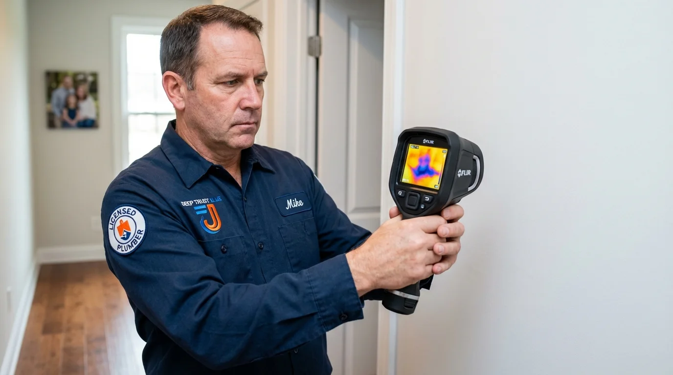 Thermal imaging leak detection by Johns Plumbing LLC in Onancock